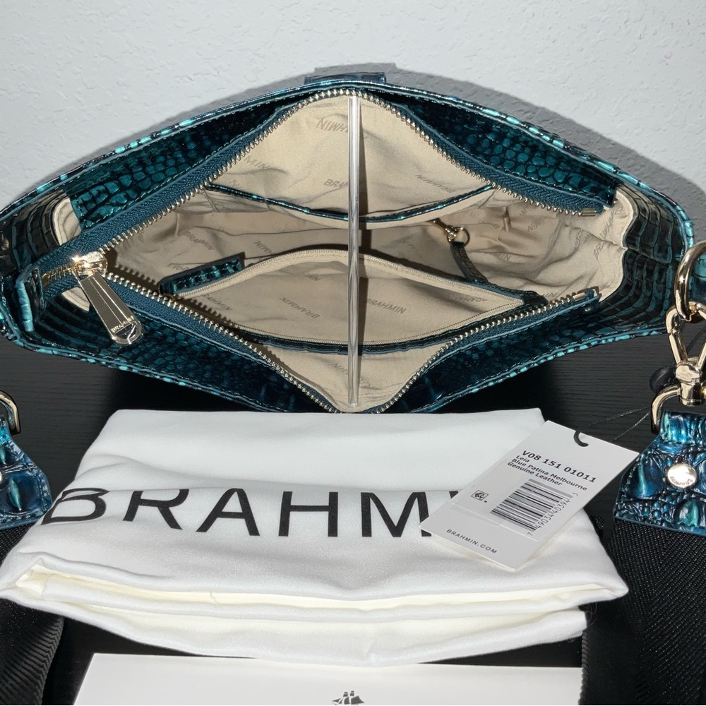 Brahmin Leia BLUE PATINA MELBOURNE W/Eye NWT - Picture 9 of 9